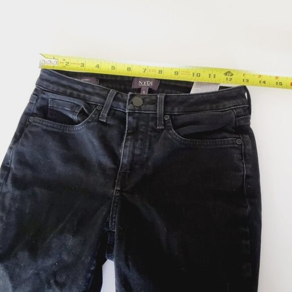 NYDJ Charcoal  Black Liftxtuck Ami Skinny Mid Rise Jeans - Picture 9 of 11